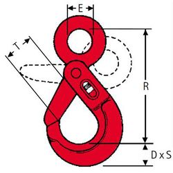 KUPLEX - Haak Met Veiligheidsklep Met Oog Khx E Khx7e