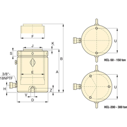 ENERPAC - Enkelwerkende Zware Borgmoercilinder Hcl10010 - 100 Kn - Slaglengte 250