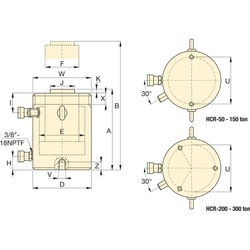 ENERPAC - Zware Hefcilinder Dubbelwerkend Cilinder Hcr506 - 50 Kn - Slaglengte 150