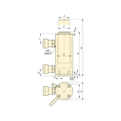 ENERPAC - Aluminum Cylinder 50 T. Rar506
