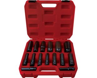OUTILAC - 1/2" Deep Impact Socket Set 10-32 mm, 15 pcs, 6-Point
