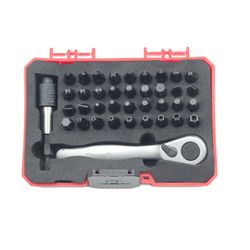 OUTILAC - 36-Piece 1/4" Hex Bit & Ratchet Set (Torx, Phillips & Pozidriv)