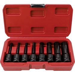 OUTILAC - 1/2" Impact Hex Bit Socket Set 6-19 mm, 8 Pieces