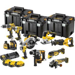 DEWALT - 18V XR Brushless 10-delige set (DCD796 + DCF887 + DCG405 + DCS565 + DCS382 + DCS334 + DCS356 + DCH17