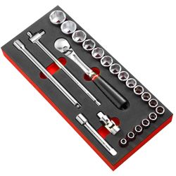 FACOM - 1/2' Std 6Pt Socket Foam Modul MODM.SL1