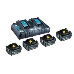 MAKITA - Powerpack 4xBL1850B + 1xDC18RD 199483-0