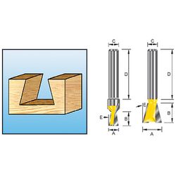 MAKITA - Dovetail bit, 8 x 32 x 7,94 mm