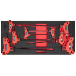 OUTILAC - Module Avec 8 Clés Allen Manche Ergo Tête Sphérique - 2 À 10mm