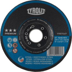 TYROLIT - Disque À Ébarber Acier/Inox 115x7x22.2 - Secur Extra A30qbf27xa