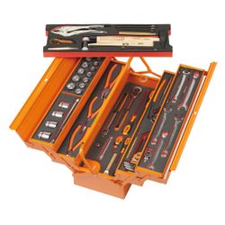 BAHCO - Caisse à outils métallique avec 69 outils à usage général dans modules mousse