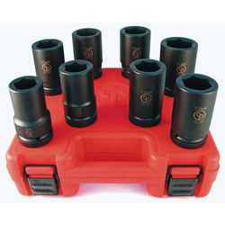 CHICAGO PNEUMATIC - Kit 8 Douilles Longues 1  - 27-40mm Ss818d