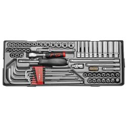 FORCE - Tc module douilles 6p 1/4"" 65 pcs