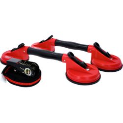 KS TOOLS - Jeu de ventouses double pour vitre ou pare-brise et sangle