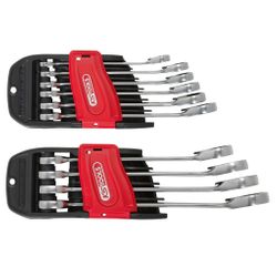 KS TOOLS - Jeu de 10 clés mixtes à cliquet DUO GEAR® de 8 à 19