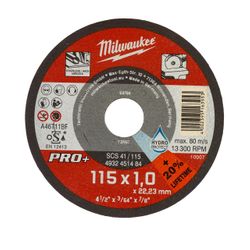 MILWAUKEE - Disque À Tronçonner Scs41 115 X 1 Mm 4932451484