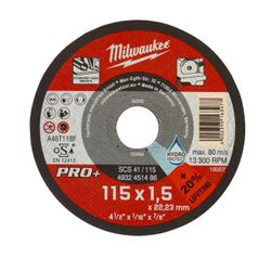 MILWAUKEE - Disque À Tronçonner Scs41 115 Mm X1,5 4932451486