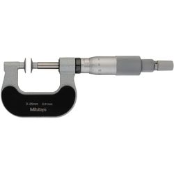 MITUTOYO - Micromètre À Disque, Broche Non Rotative 0-25mm, Full Faced, D=14,3mm