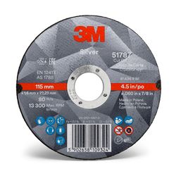 3M - Disque à tronçonner Silver plat, T41 100 mm x 1 mm x 16 mm, 60+