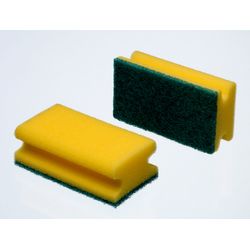 3M - Eponge récurante Nailsaver 24D, Jaune/Vert, 70 mm x 130 mm, 10/Pack