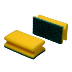 3M - Eponge récurante Nailsaver 24D, Jaune/Vert, 70 mm x 130 mm, 10/Pack