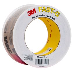 3M - Ruban Adhésif d'étanchéité Toute Saison 8068E FAST-F , Blanc, 50 mm x 25 m, Sans liner