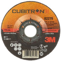 3M - 3m™ Cubitron™ Ii Disque Cut And Grind T27, Ø 178 Mm X 4.2 Mm X 22 M