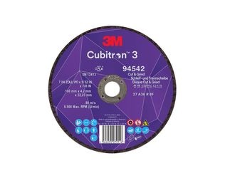 3M - Disque Cut & Grind 3m Cubitron 3 36+, T27, 180 Mm X 4.2 Mm X 22.23 Mm