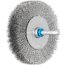 PFERD - Brosse plate non torsadée RBU Ø 80x15 mm, tige Ø 6 mm, fil d’acier inoxydable Ø 0,15