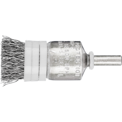 PFERD - Brosse pinceau avec bague d’appui non torsadée PBUR Ø 20 mm, tige Ø 6 mm, fil d’acier Ø 0,35
