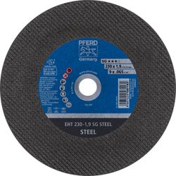 PFERD - Disque à tronçonner EHT 230x1,9x22,23 mm droit gamme performance SG STEEL pour acier