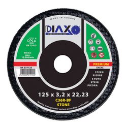PRODIAXO - Disque Abrasif Pierre Ø 125 X 3,2 Mm C36r-Bf / Premium Construction