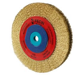 FECIN - Ronde Borstel F-15 Ø 150/8 Rangées/ 0,30 / Acier Laitonné (Multi-Fitting)
