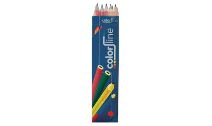 COLOR LINE - Crayon De Menuisier  Pro 101 , Forme Ovale, Laqué Rouge - 30 Cm - 10pc