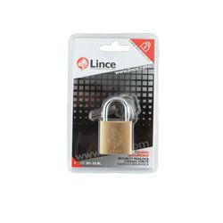 LINCE - Cadenas À Cylindre, Double Verrouillage - Laiton - Anse Longue - 3