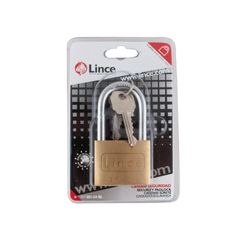 LINCE - Cadenas À Cylindre, Double Verrouillage - Laiton - Anse Longue - 5