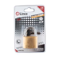 LINCE - Cadenas À Cylindre Eurotop - Laiton Massif - En-12320 - 45 Mm