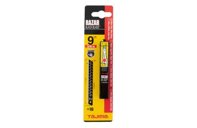 TAJIMA - Lames De Rechange Pour Cutters 9 X 0,5 Mm Razar Black Blade , Par 10 Pcs