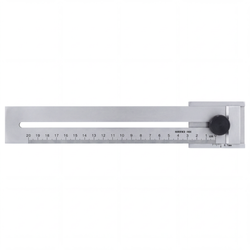 ODM ESSENTIALS - Afschrijfmaat Plat, Roestvrij Staal Capaciteit 300 Mm, Mat Verchroomd