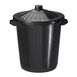ODM ESSENTIALS - Vuilnisbak Met Deksel Zwart 50 L