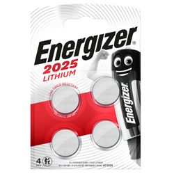 Knoopcelbatterij Lithium 3v Cr2025 - Blister Van 4 Batterijs