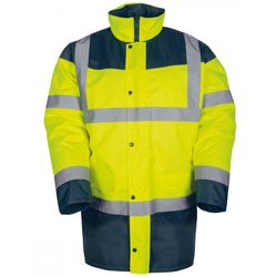 SINGER - Werkparka Met Hoge Zichtbaarheid Geel/Blauw - Maat Xxxl