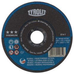 TYROLIT - Doorslijpschijf Voor Staal/Inox 230x2,5x22,2 - Secur Extra A30qbf41xa