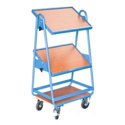 FIMM - Kantelbare Wagen Voor Bakken Cu 200 Kg - 3 Borden Hout 605 X 405 Mm