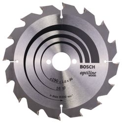 BOSCH - Cirkelzaagblad Optiline Wood, 190 X 30 X 2 Mm, 16t