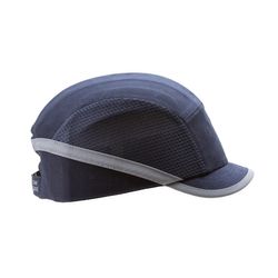 COVERGUARD - Stootpet, ademend katoen/mesh, marineblauw, korte klep