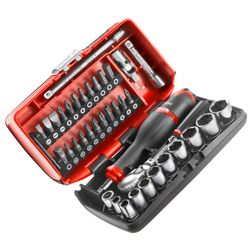 FACOM - Compacte 1/4’’ Doppenset 6-Kant Ratel Met Stofdichte Kop