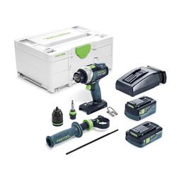 FESTOOL - Compacte accu-schroefboormachine TDC 18/4 5,0/4,0 I-Plus QUADRIVE