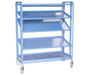 FIMM - Trolley met 5 in hoogte verstelbare kantelbakken, 250 kg