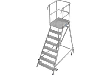 KRAUS WERK - Mobiele Platform Ladder 3,95 M Enkelzijdige Toegang 1,95 M - 8 Treden