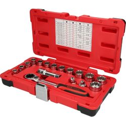 KSTOOLS - 3/8"+1/2" TRIPLEplus Dopsleutelset, 17-dlg